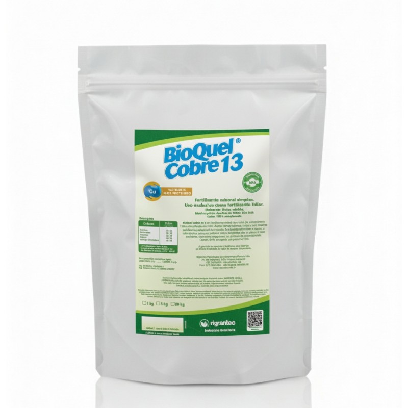 BioQuel Cobre 13 HGA - Fertilizante com 13% de Cobre complexado com HGA de rápida absorção